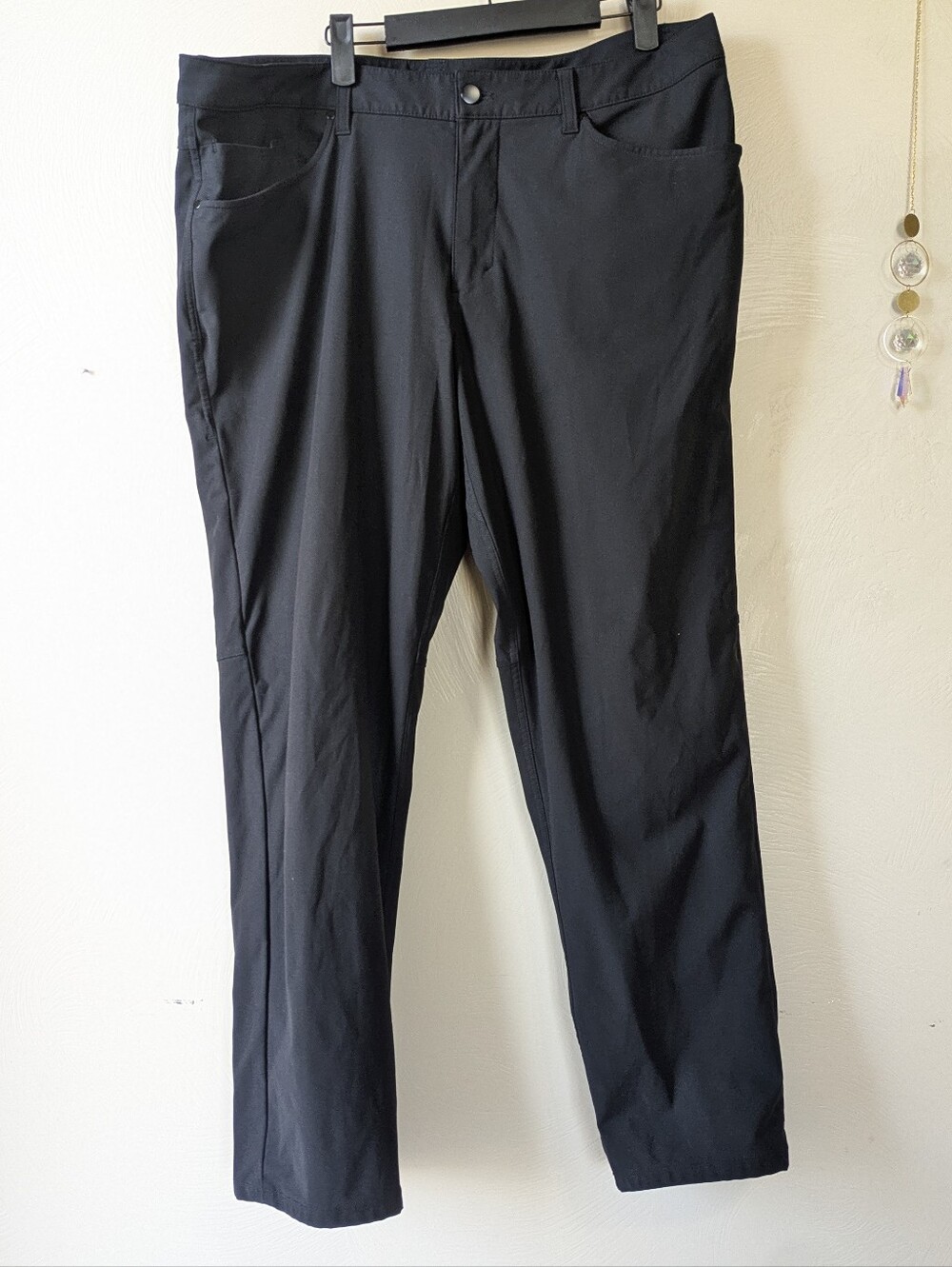 LULULEMON Men's ABC Fit Pants, 38x32, Slight Stretch, Black